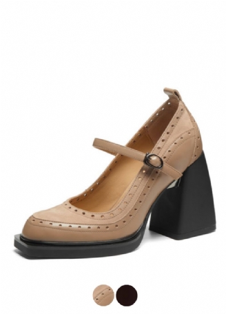 Greta Dames Vierkante Teen Pumps
