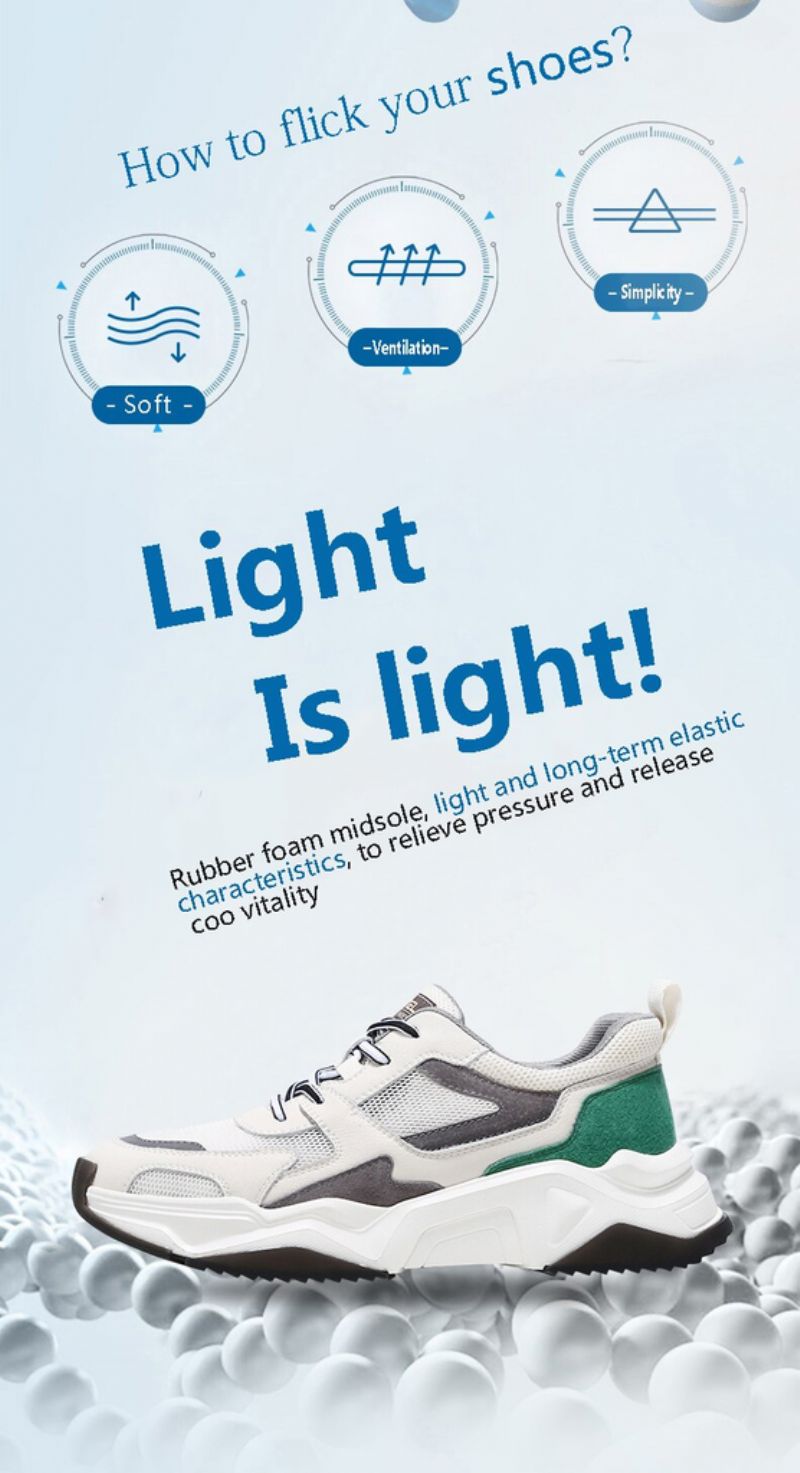 Greyber Heren Casual Sneakers - Wit