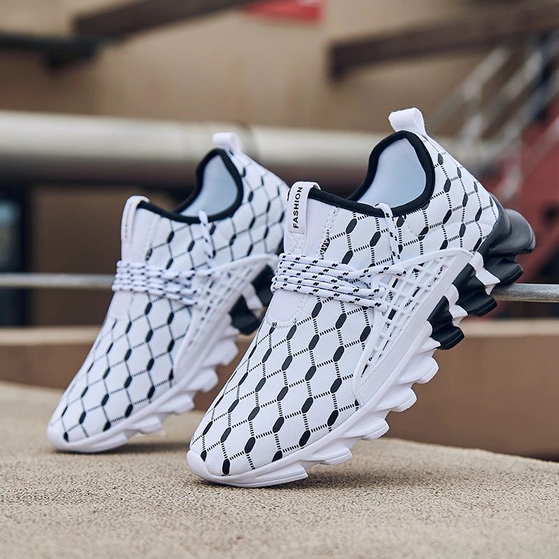 Grijze Heren Sneakers - Wit
