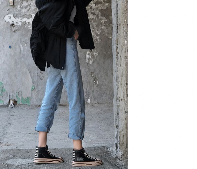 Grillen Dames Sneaker Zwarte Schoenen - Zwarte korte pluche