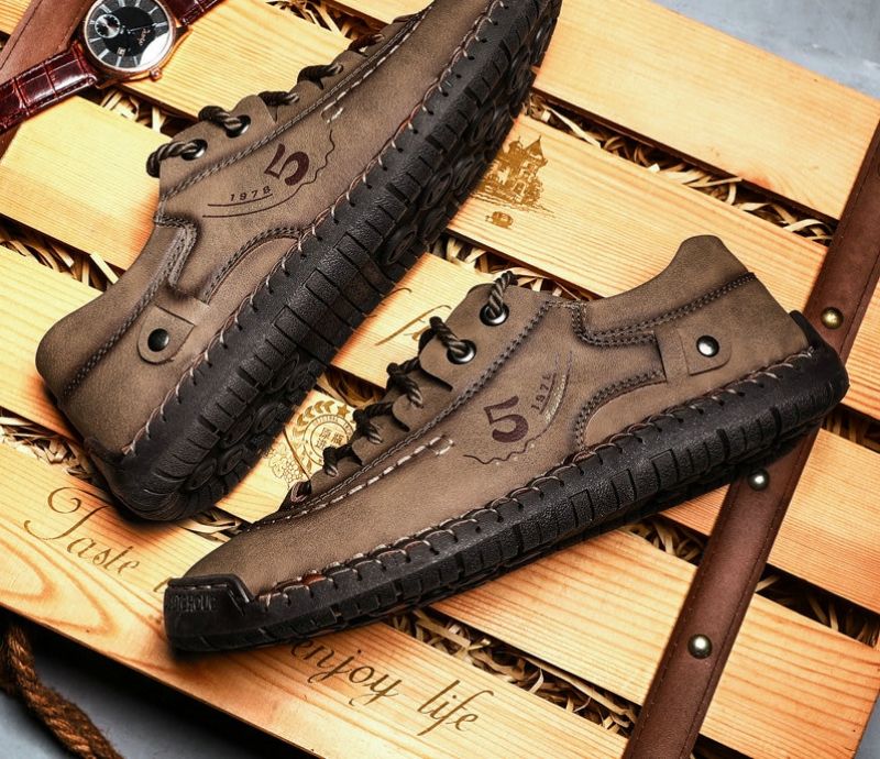 Guillen Heren Loafers Casual Schoenen - Kaki