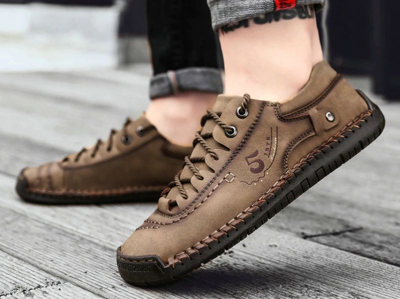 Guillen Heren Loafers Casual Schoenen - Kaki