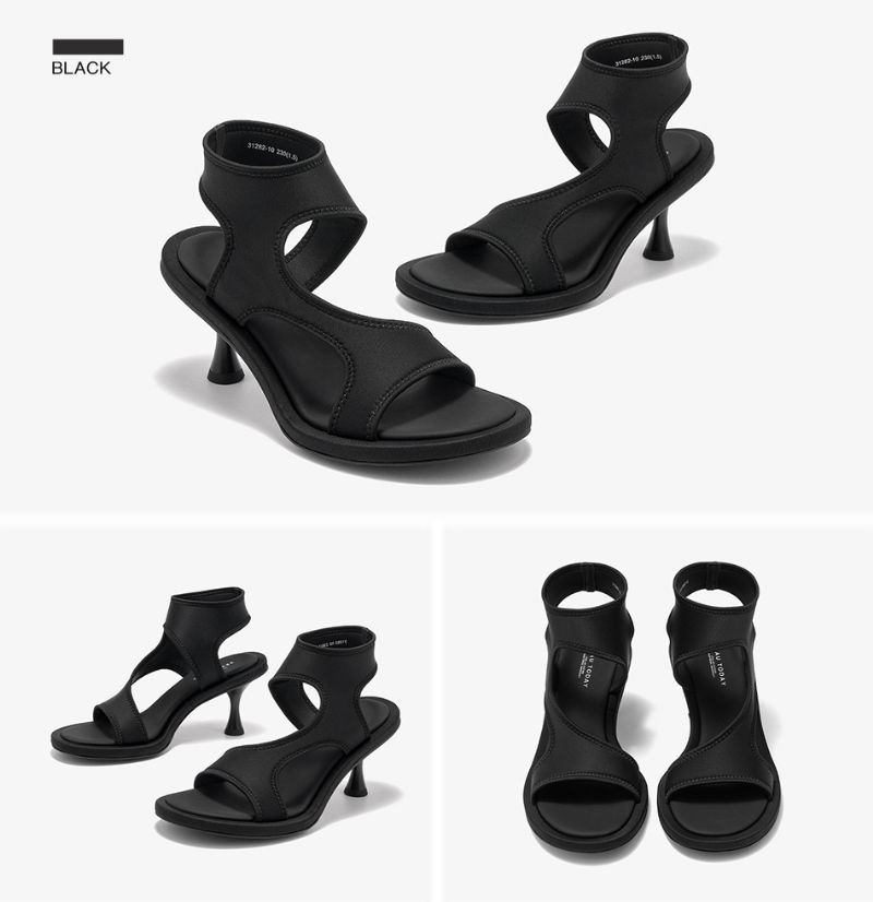 Guzman Dames Lycra Hoge Hak Pumps - Grijs