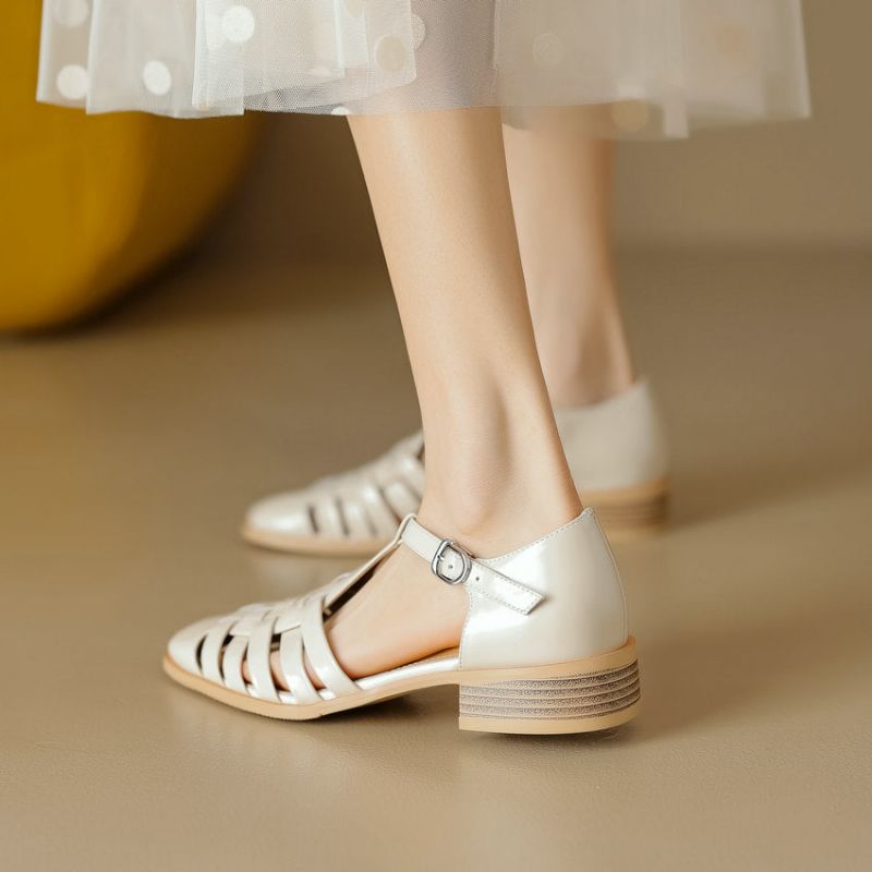 Gygy Dames Zomer Gladiator Sandalen - Beige