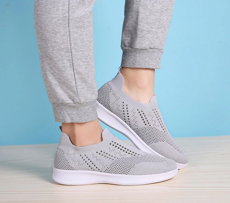 Haji Dames Slip-on Schoenen - Grijs