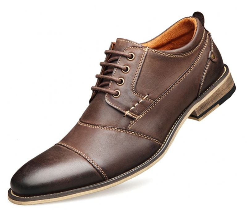Hakimi Heren Loafers Dress Schoenen - Bruin