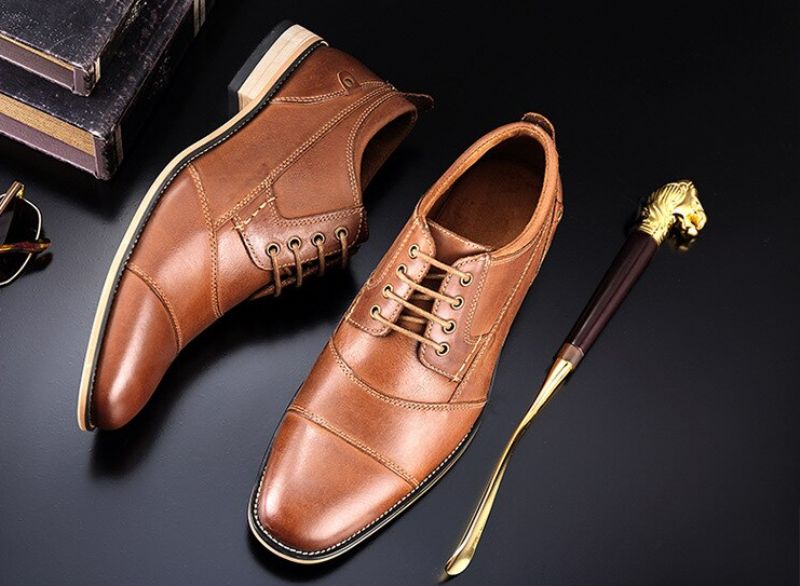 Hakimi Heren Loafers Dress Schoenen - Bruin