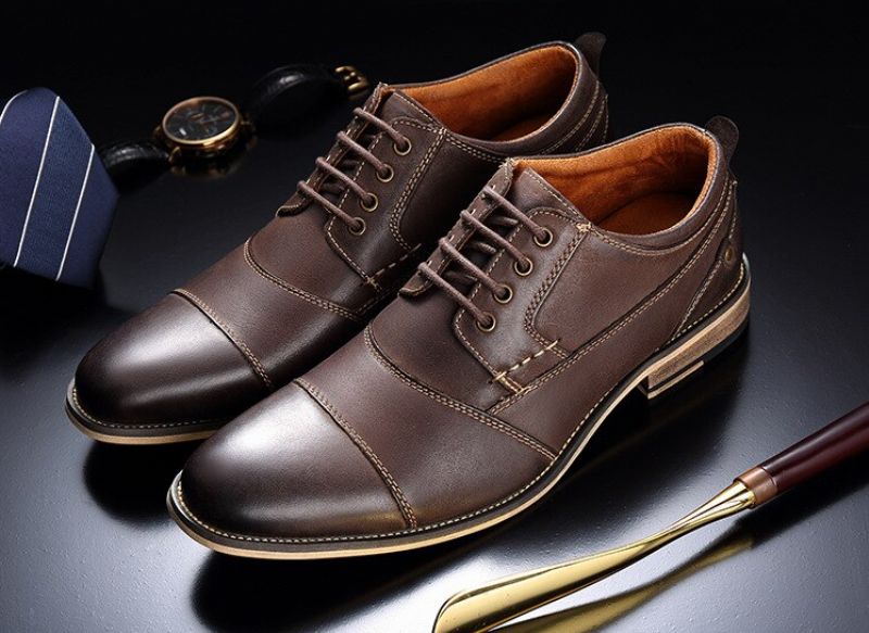 Hakimi Heren Loafers Dress Schoenen - Bruin
