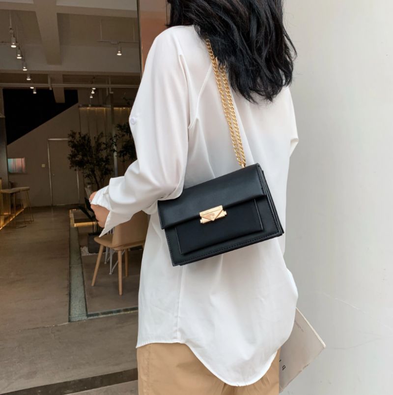Haman Dames Crossbody Tas Met Leren Kettingen - Groen