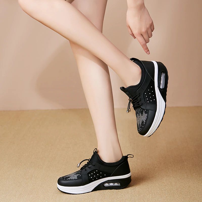 Hani Platform Sportschoenen Voor Dames Spring - Zwart