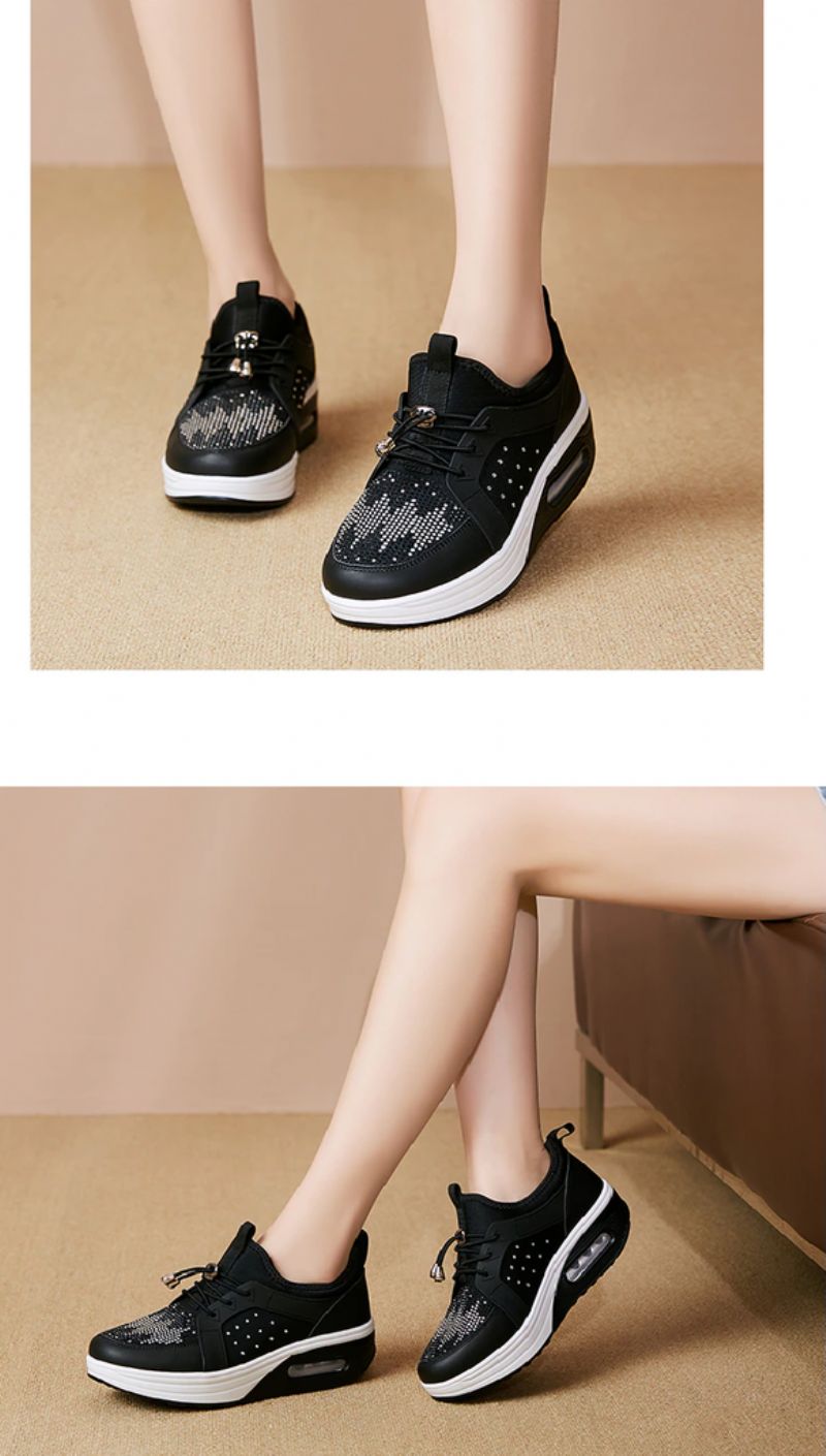 Hani Platform Sportschoenen Voor Dames Spring - Zwart