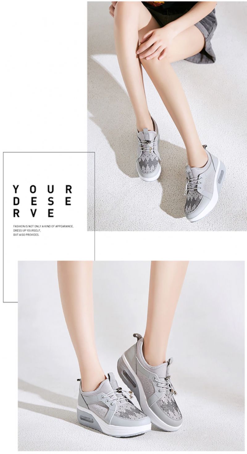 Hani Platform Sportschoenen Voor Dames Spring - Zwart