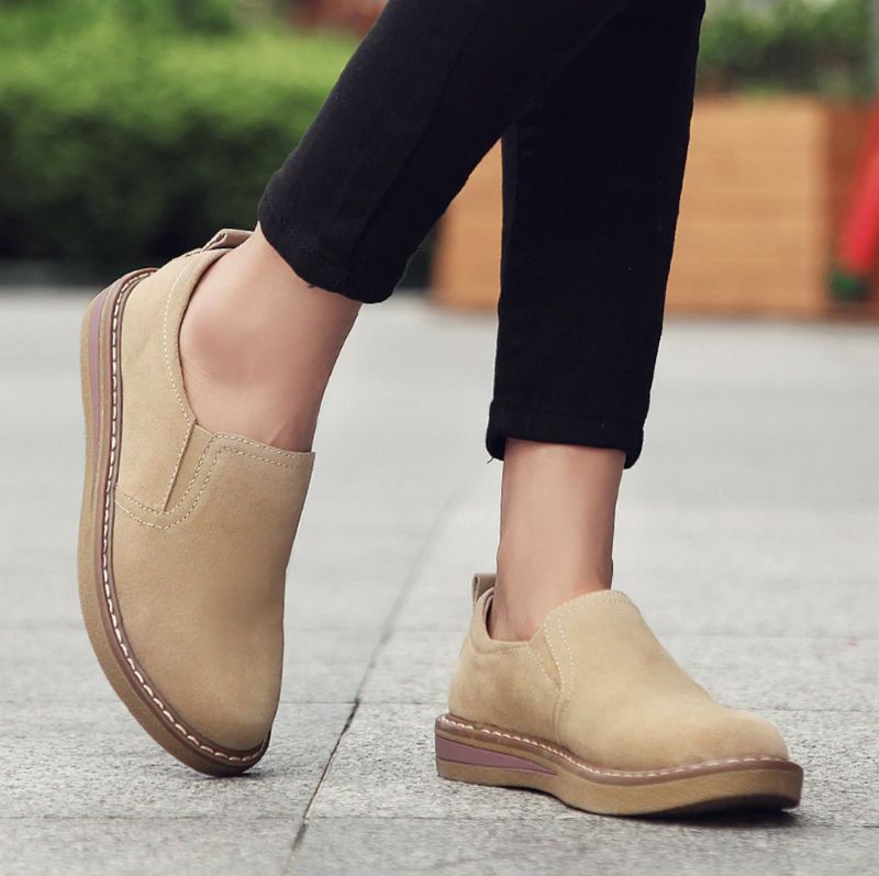 Hanna Dames Loafer Beige Schoenen - Khaki