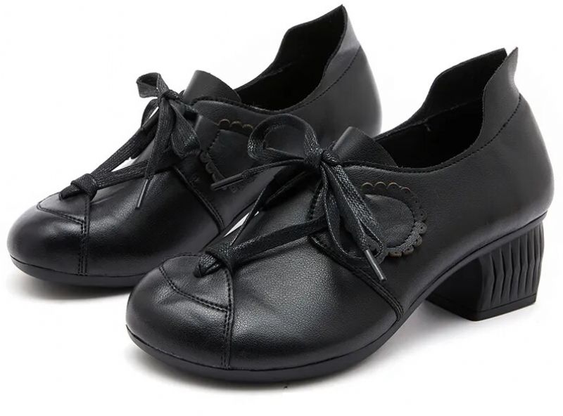 Hanna Dames Veterschoenen - Zwart