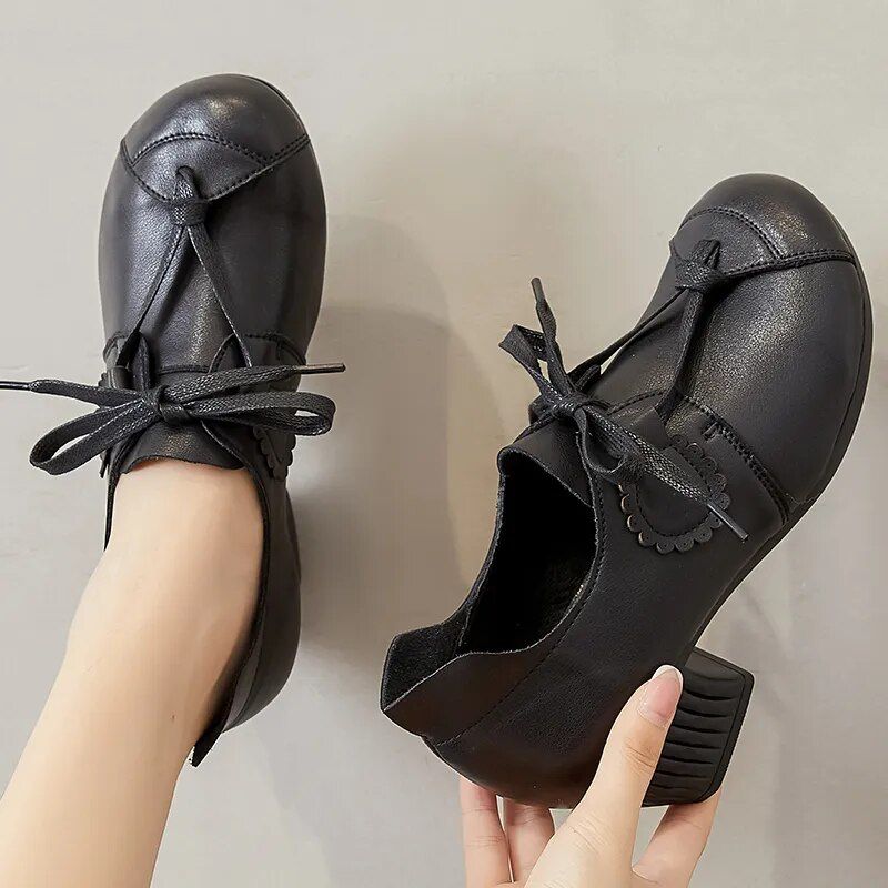 Hanna Dames Veterschoenen - Zwart