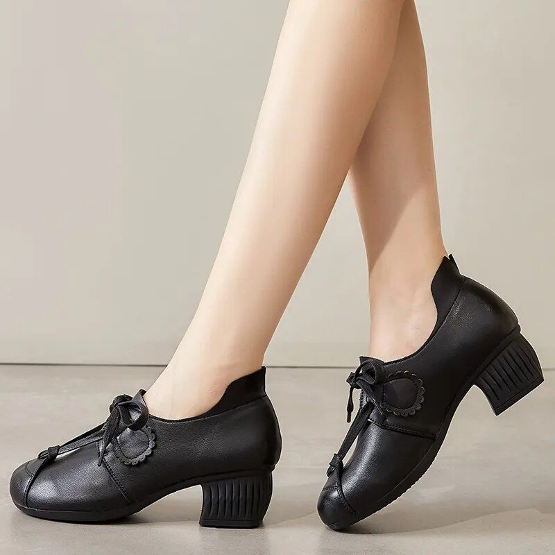 Hanna Dames Veterschoenen - Zwart