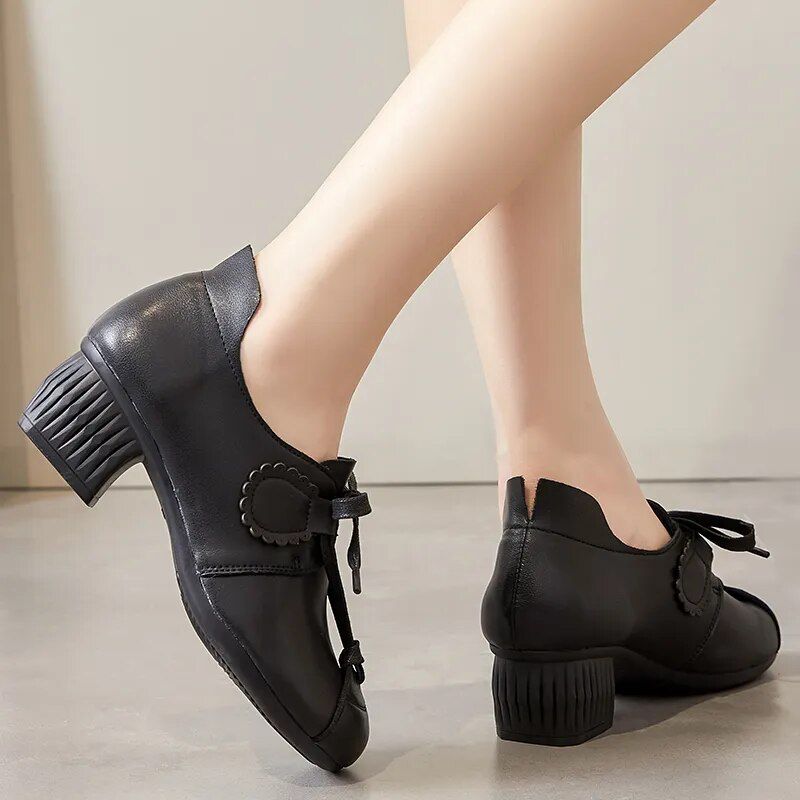 Hanna Dames Veterschoenen - Zwart