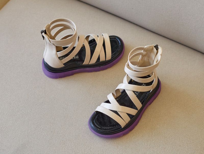 Hannah Meisjes Gladiator Sandaal - Beige