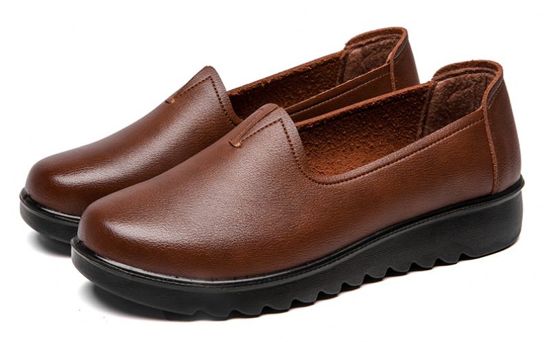 Hanny Dames Enkele Comfortabele Platte Loafer Schoenen - Zwart