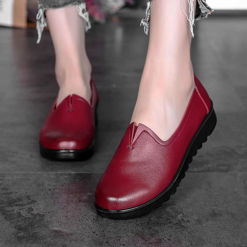 Hanny Dames Enkele Comfortabele Platte Loafer Schoenen - Zwart