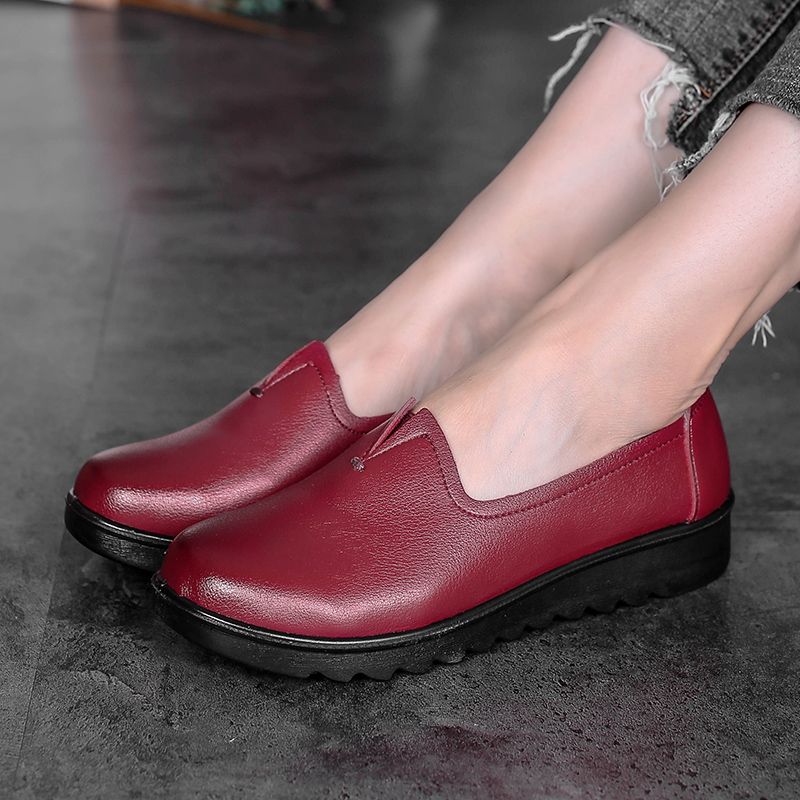 Hanny Dames Enkele Comfortabele Platte Loafer Schoenen - Zwart