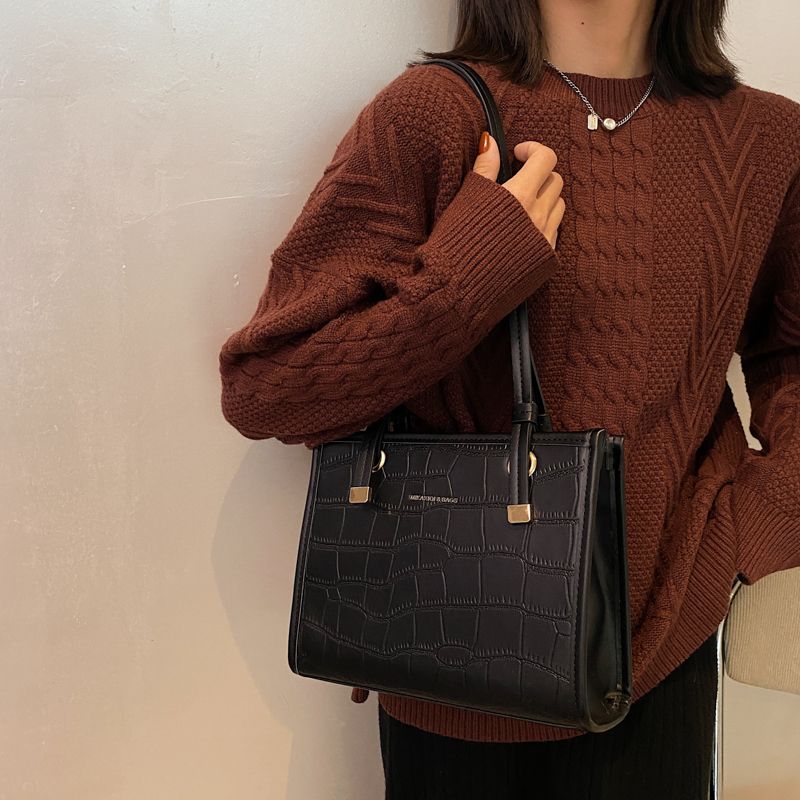 Hansel Leren Designer Handtas Voor Dames - Zwart