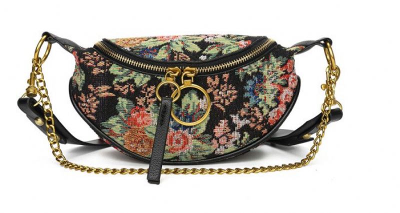 Hasan Dames Designer Luxe Stoffen Handtas - Zwart