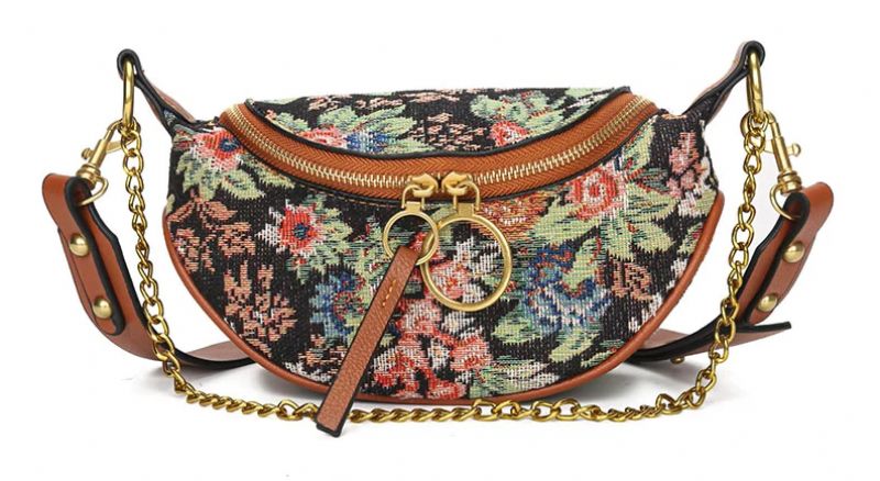 Hasan Dames Designer Luxe Stoffen Handtas - Zwart