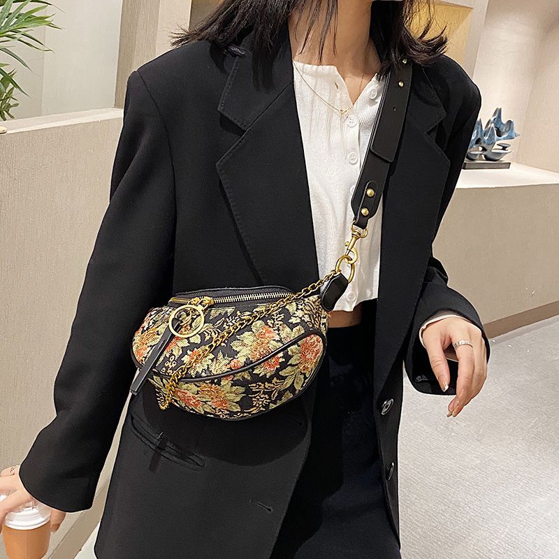 Hasan Dames Designer Luxe Stoffen Handtas - Zwart