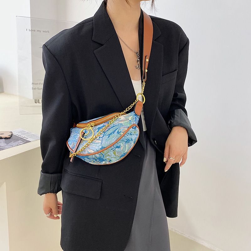 Hasan Dames Designer Luxe Stoffen Handtas - Zwart