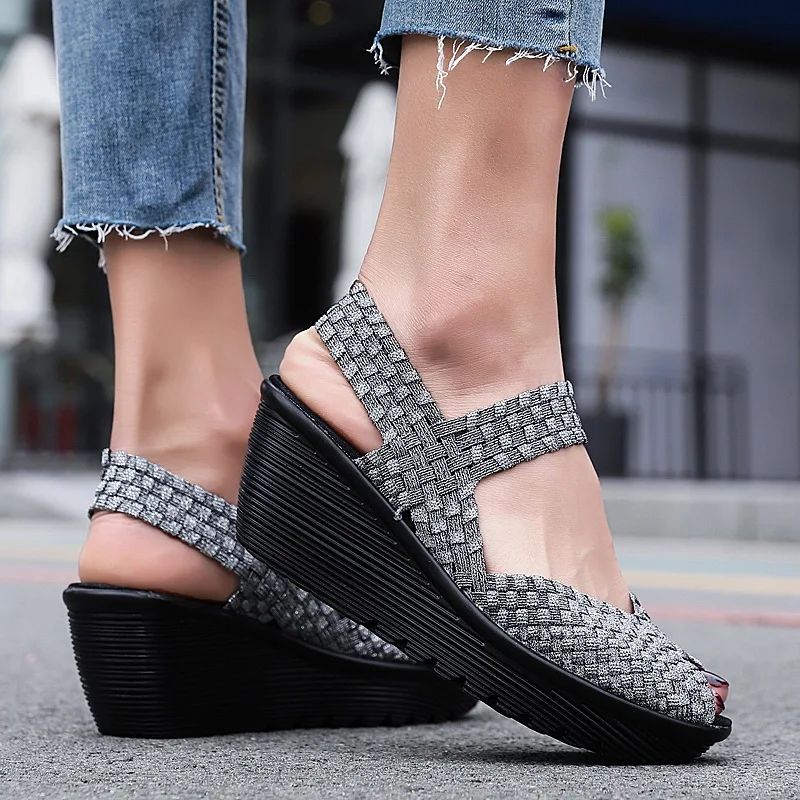 Hera Dames Wedges - Grijs