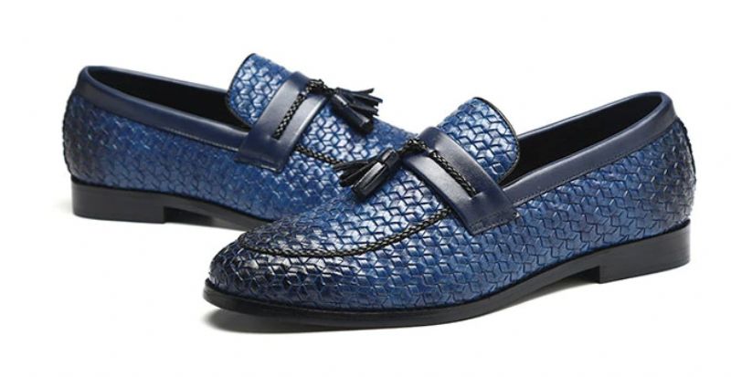 Hershel Heren Loafers Dress Schoenen - Blauw