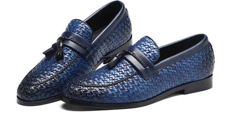 Hershel Heren Loafers Dress Schoenen - Blauw