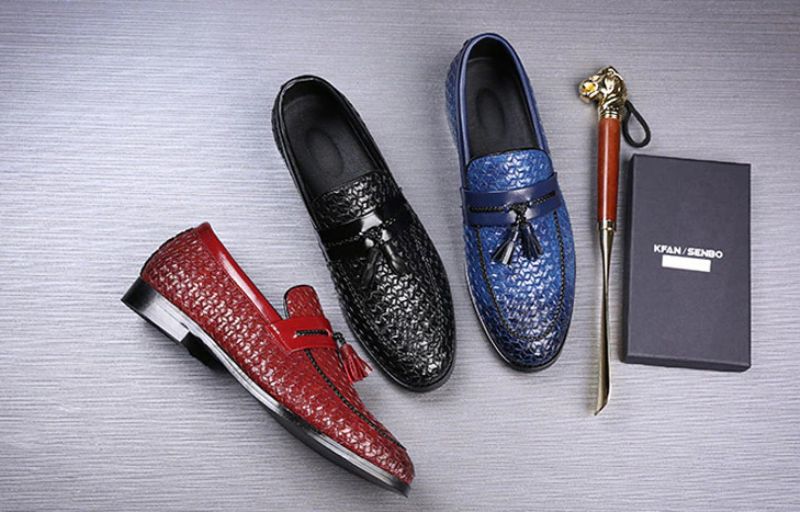 Hershel Heren Loafers Dress Schoenen - Blauw