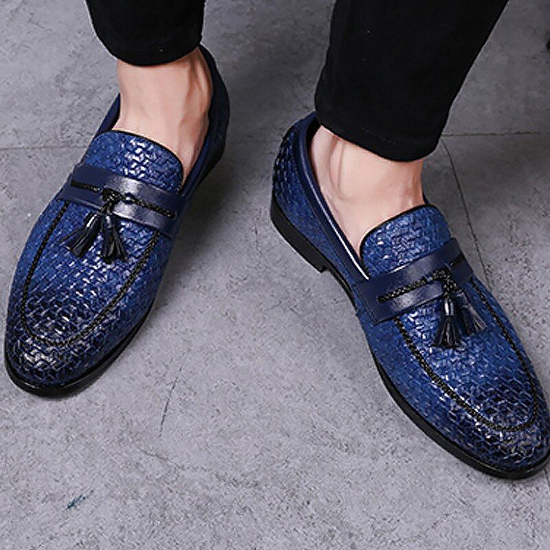 Hershel Heren Loafers Dress Schoenen - Blauw