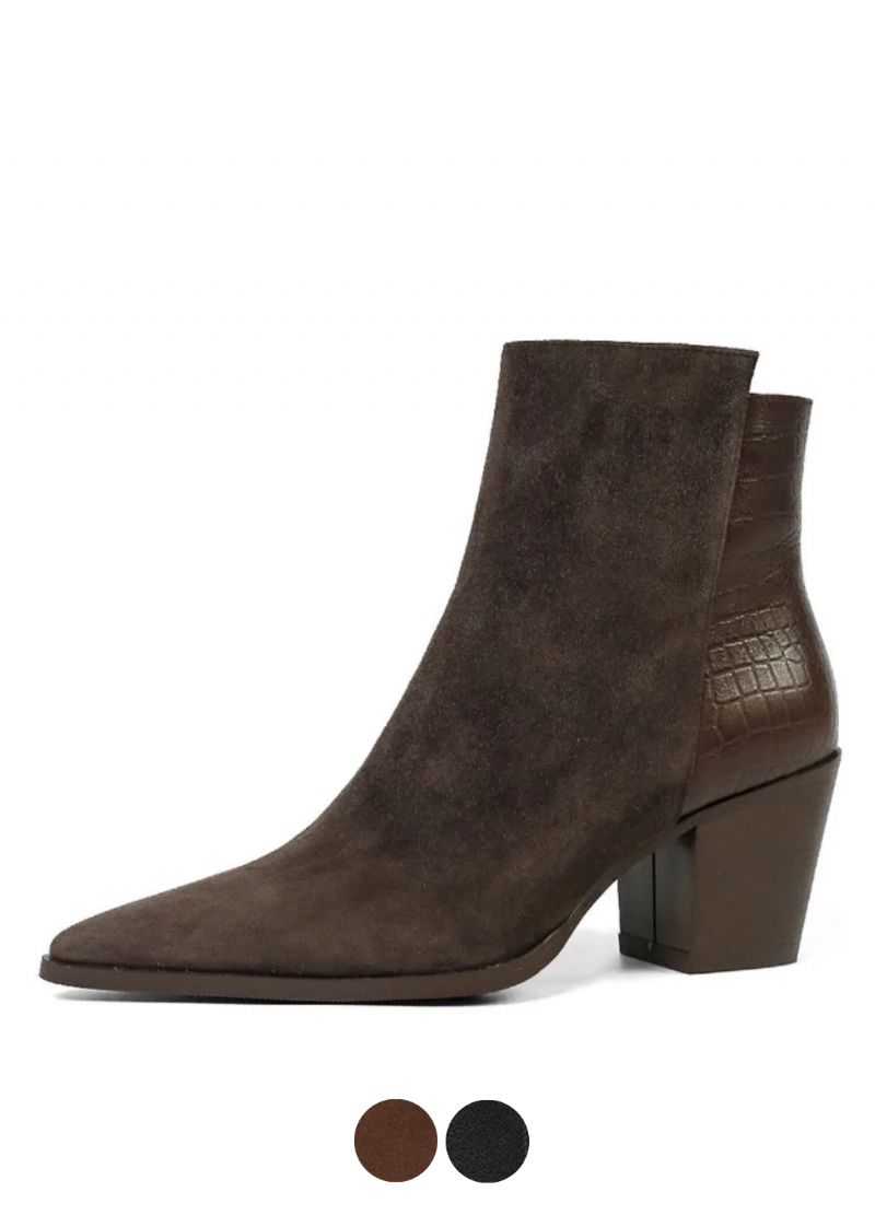 Holaya Dames Puntige Neus Herfst Laarzen