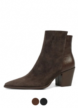 Holaya Dames Puntige Neus Herfst Laarzen