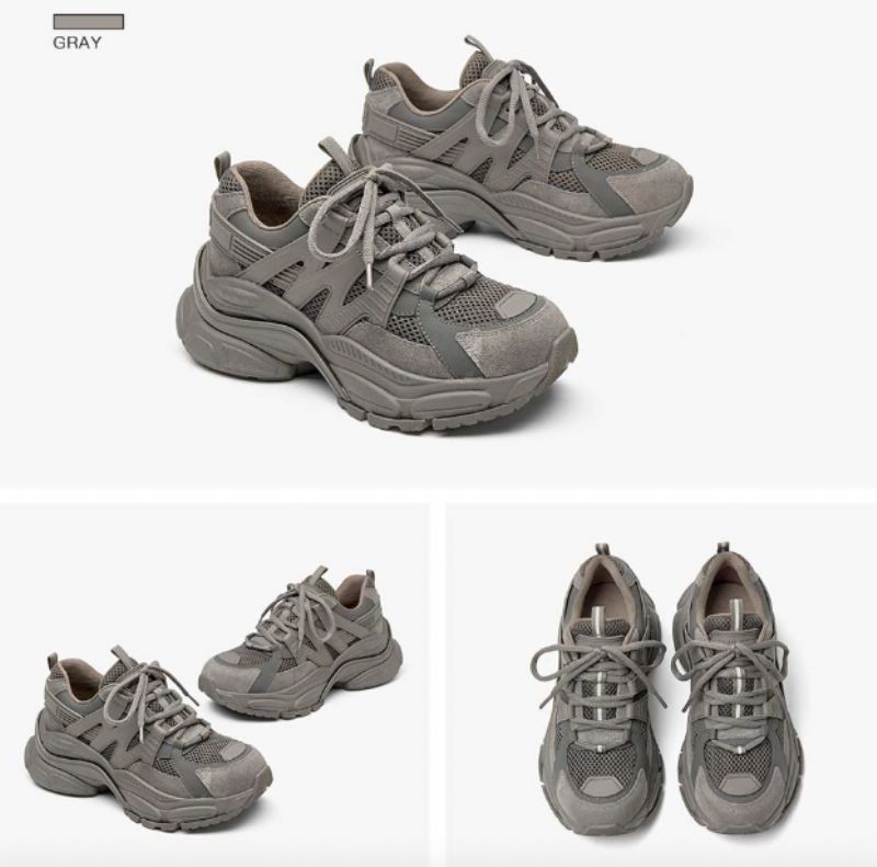 Hugbel Dames Sneaker Ademende Sneakers - Grijs