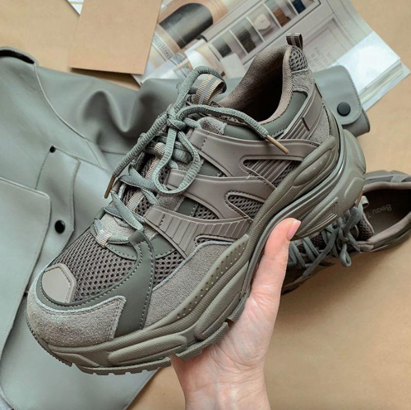 Hugbel Dames Sneaker Ademende Sneakers - Grijs