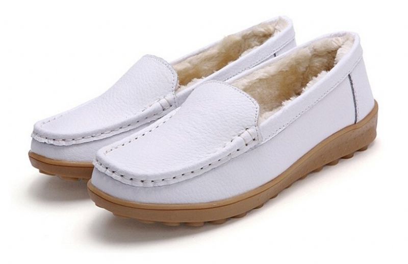 Ibana Dames Leren Loafer - Wit