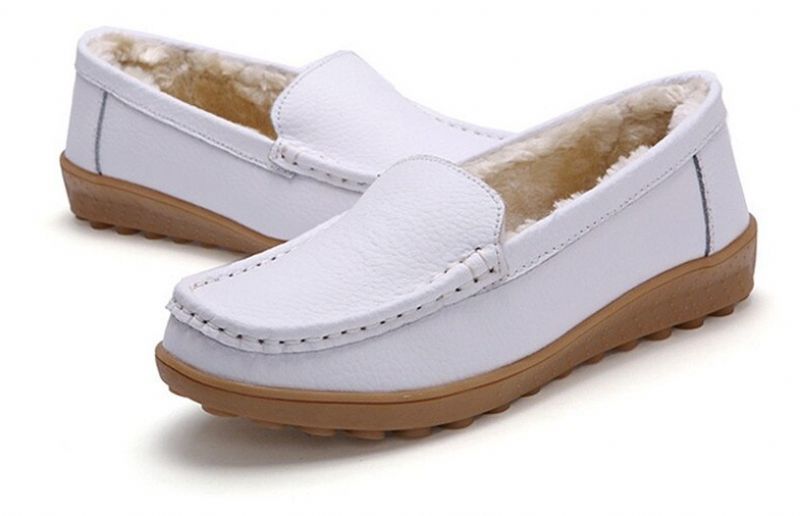 Ibana Dames Leren Loafer - Wit