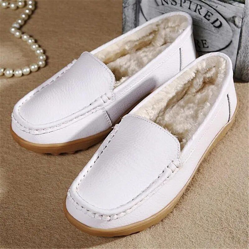 Ibana Dames Leren Loafer - Wit