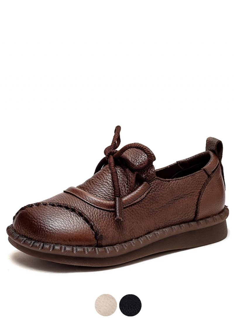 Idalia Dames Leren Loafers Schoenen
