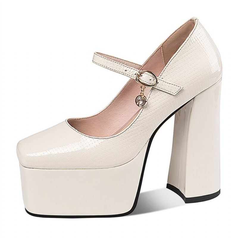 Idaly Dames Hakken Pumps - Abrikoos