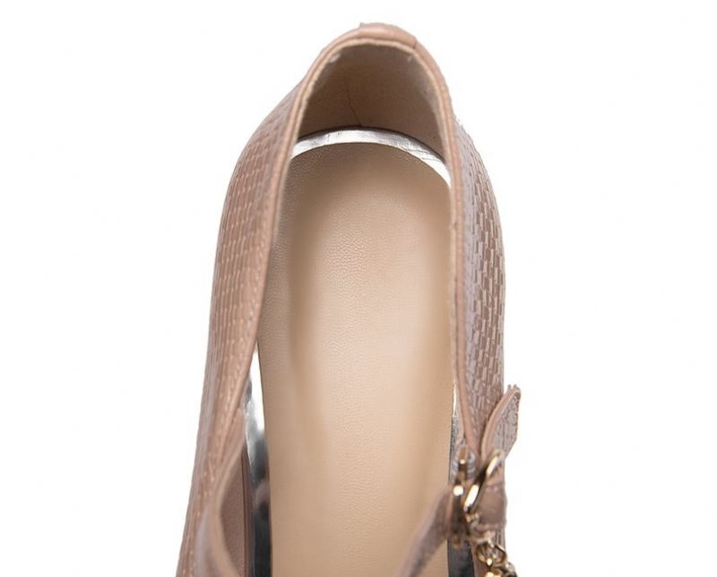 Idaly Dames Hakken Pumps - Abrikoos
