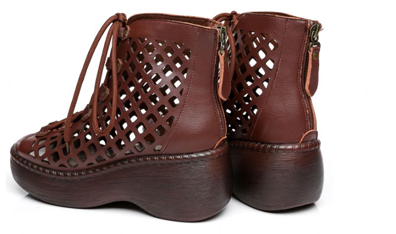 Idaly Dames Platform Sandaal - Khaki