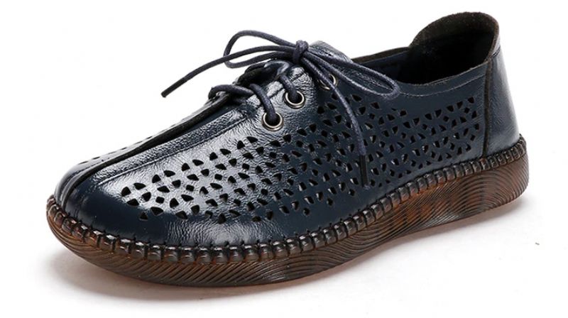 Imbert Dames Hollow Out Oxfords Schoenen - Zwart