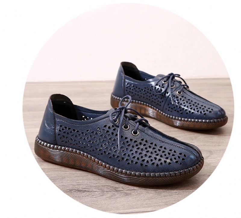 Imbert Dames Hollow Out Oxfords Schoenen - Zwart