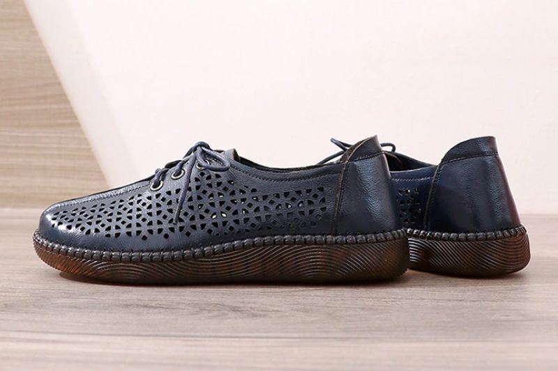 Imbert Dames Hollow Out Oxfords Schoenen - Zwart