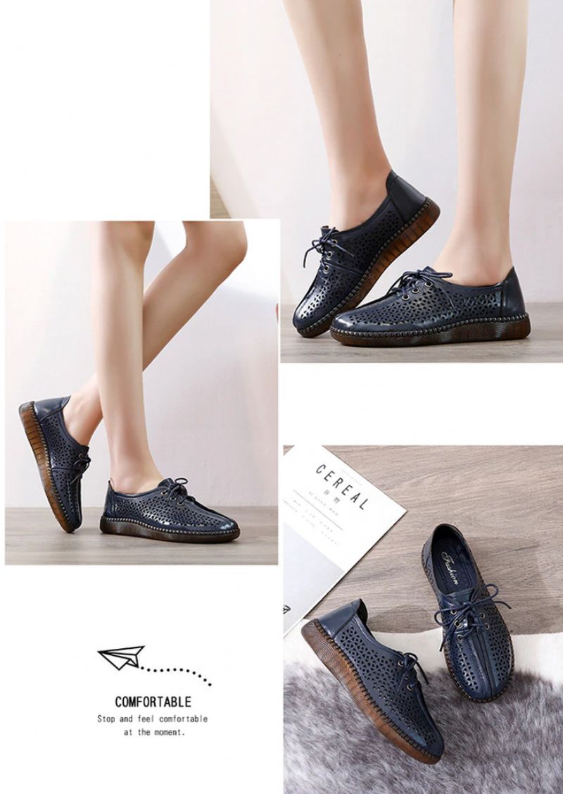 Imbert Dames Hollow Out Oxfords Schoenen - Zwart